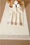 Bath Towel Set of 2 100% Cotton Natural Embroidered and with Lace 50*85 cm 1 Piece 70*140 cm 1 Piece Set - 4