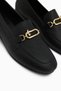 Alessa Genuine Leather Black Buckle Loafer Women's Casual Moccasin Shoes - 5
