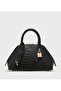 Croc Textured Zippered Shoulder Bag