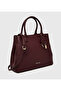 Textured Zippered Satchel Bag - 3
