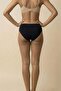 Black Cotton Breathable Fabric Women's Bikini Panties - Soft Textured Everyday Underwear - 5