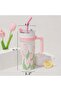 Tulip Patterned Insulated 1200ml Hot/Cold Glass Body Thermos with Straw for up to 12 Hours - 7