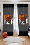 Gray Basketball League Patterned Children's Baby Room Background Curtain (Single Panel Pricing) - 3