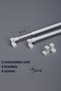 80 - 100 Cm Adjustable Briz Rod 2 Pieces Aluminum Curtain Pipe 4 Pieces Heads - 2