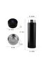 Ssa Store Black Graduated Vacuum Steel Thermos with Heat Temperature Indicator 0.50 Liters - 4