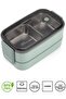 Horly Two-Layer Stainless Steel Easy Lock Travel Bowl