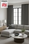 Natural Texture Linen Look Background Curtain – Extra-Firm Gathered, Rich Color Cartel Model, Simple and Stylish - 4