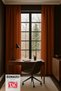 Natural Texture Linen Look Background Curtain – Extra-Firm Gathered, Rich Color Cartel Model, Simple and Stylish - 4