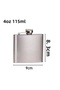 Premium, Stainless Steel Flask Square 4oz (118ml) Portable, Durable (1 Piece) - 3