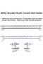 White Wooden Rustic Curtain Hanger - Single Rail Rustic Pipe 300 Cm - 2