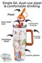 Diller Quencher Cup 1200 ml Stainless Steel Thermos with Straw/Comfortable Drinking Handle -Ffdillerd9222 - 2