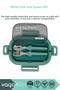 Bento 1650ml Lunchbox New Collection 2 Layer 3 Compartment Stainless Steel Lunch Box Food Container - 4