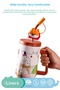 1200ml New Collection Cute Animals Tumbler With/Without Straw Stainless Steel Thermos with Handle - 4