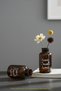 Amber Glass Decorative Vase – “Home Sweet Home” Written, 20 cm Ornamental Plant Vase - 2