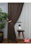Brown Background Curtain 1E3 Draped Pleated Background Curtain - 2