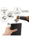 6 Oz - 220 Cc Pocket Type Matte Black Steel Whiskey Liquor Flask with Funnel - 2
