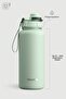 1 Hand Leak-Proof Leakproof Steel Thermos 1000 ml Smoke Green St-218 - 5