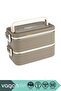 Bento 2000ml Lunchbox New Collection 2 Layers 3 Compartments Steel Lunch Box with Mini Bowl