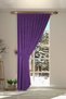 Nubuck Series Purple Close Pleat (1x3) Single Wing Background Curtain