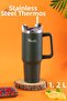 17236-3 Colte V2 Stainless Steel Sportsman Thermos Cup Flask Green 1.2 Lt