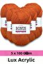 5 x 100 g Classic Lux Acrylic Yarn 808