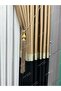 Panel Backdrop Curtain, Azra, Luxury, Coffee Gold Black, Blackout, Backdrop Curtain, Tulle Curtain, Regular Pleat, Single Wing - 6