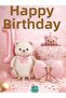 Pink Teddy Bear Themed 1St Birthday Foil Balloon Set Party Decoration