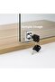 1Pc Glass Lock Square Chrome Glass Cover Safety Lock Durable Metal Secure Lock System Drawer - 4