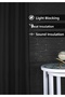 Anthracite Blackout, Light Sun-Blocking Blackout Curtain, Drapery Curtain, Unpleated A QUALITY++ [ENXBOY] - 5