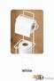 Square White Stand Multi-Purpose Metal Toilet Paper Holder with Spare Roll Compartment - White Square - 3