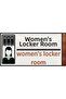 Women's Dressing Room Metal Warning 20X10 cm