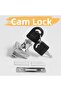 1Pc Glass Lock Square Chrome Glass Cover Safety Lock Durable Metal Secure Lock System Drawer - 3