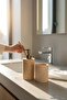 Antique Gold Travertine Soap Dish and Toothbrush Holder Set Natural Marble Smooth Surface Aged Gold - 2