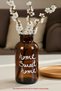 Amber Glass Decorative Vase – “Home Sweet Home” Written, 20 cm Ornamental Plant Vase