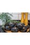 Set of 5 Black Stainless Steel Lid Ashtrays |   10 cm 430 Quality |   Restaurant, Cafe and Hotel - 4