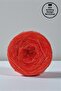 Two-layer wrapped gold viscose glitter knitting yarn between burnt orange angora (600 g) - 4