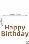 Calligraphy Retro Happy Birthday Banner 110 cm Birthday Wall Decoration - 2