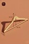 6 Pcs Natural Bamboo Premium Clothes Hangers - Varnished and Polished Wooden Pants Shirt Organizer - 5