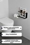 Toilet Roll Holder with Metal Shelf Modern Bathroom Accessory - 2