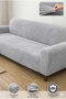 Extra Soft Welsoft Fleece Elastic 3-Seater Sofa Cover Non-Slip Stretchy and Washable Sofa Cover - 2