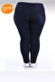 Women's Elastic Waist Jeans Leggings Pants / Recovery / Comfort Cutting / Large-Small-Size Navy - 4