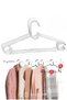 12Pcs Clothes Hanger Plastic Hanger White Durable Clothing Hanger - 3