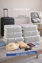 6 Piece Striped 1St Quality - Suitcase and Luggage Organizer Travel Set Without Mesh Patterned – Bag and Bag Set