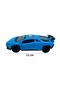 Lamborghini Aventador Toy Metal Pull-And-Go Sports Car - Blue Model Car with Openable Doors - 4