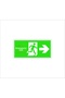Emergency Exit Green Printed Exit Right Measure 20 X 10 cm (Not Phosphorescent)