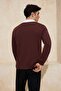 Kahverengi Yeni Oversize/Geniş Kesim Yakası Dokuma Polo Yaka Sweatshirt TMNAW26SW00012 - 4