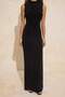 Siyah Shift/Düz Kesim Maxi Örme Abiye & Mezuniyet Elbisesi TPRSS26AE00011 - 3