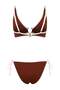Kahverengi Aksesuarlı Klora&Suya Dayanıklı Uzun Ömürlü LYCRA® XTRA LIFE Bikini Takımı TBESS26BT00004 - 8