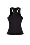 Siyah Fırçalı Soft Kumaş Halter Yaka 2 Katlı İçi Pedli Örme Spor Üst/Bluz THMSS26BZ00004 - 8