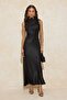 Siyah Kayık Yaka Slip Maxi Abiye & Mezuniyet Elbisesi TPRSS26AE00016